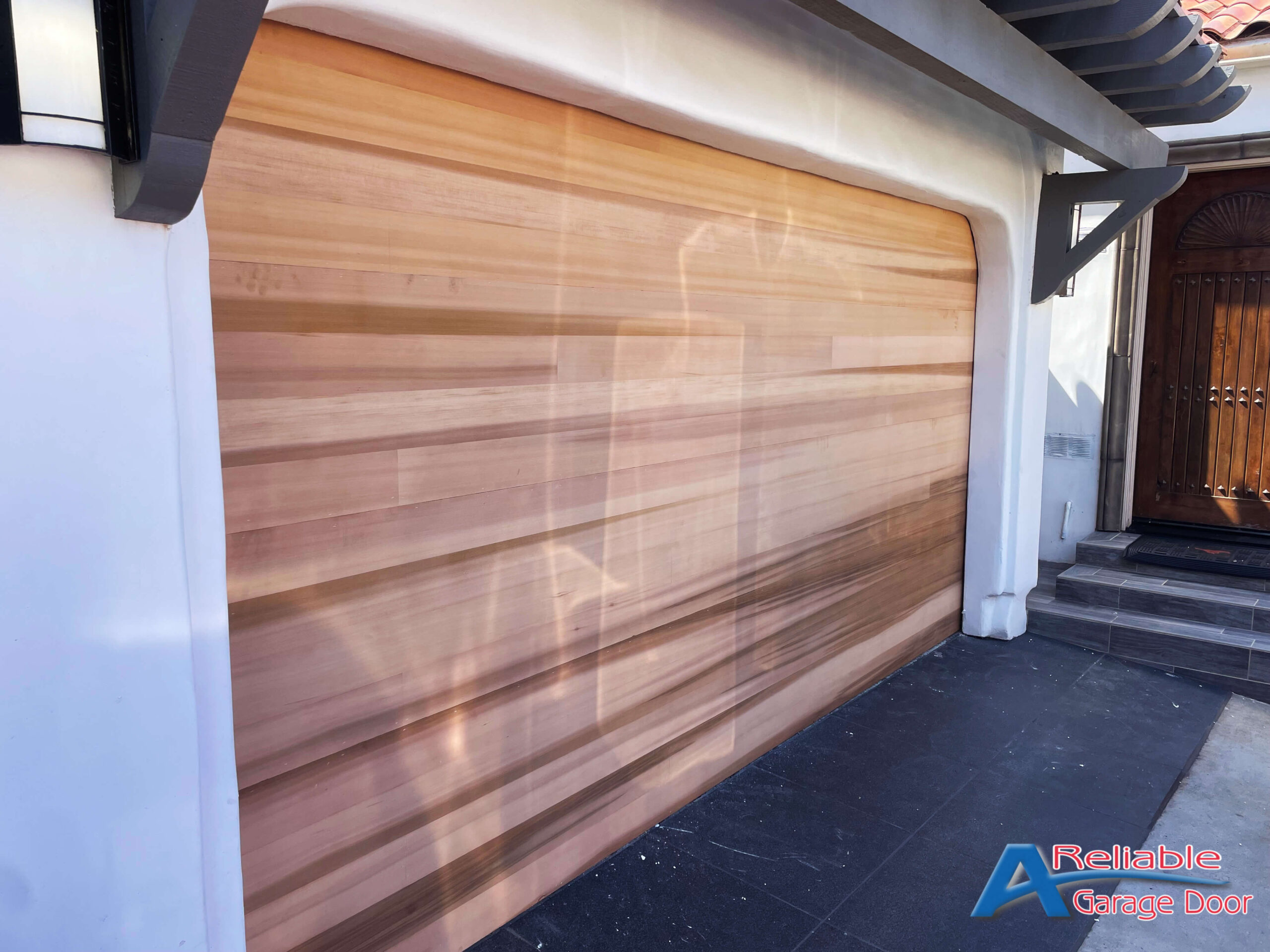 Elegant-Western-Red-Cedar-Garage-Door-La-Jolla-A-Reliable-Garage-Door