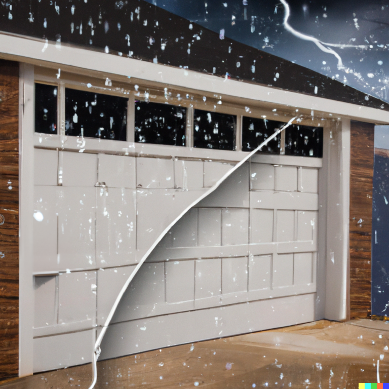 Garage Door In Storm
